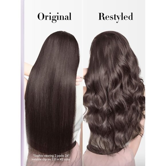 Hair Extensions Human Clip in 14 Inch 110g Natural Black Remy Straight main image 7
